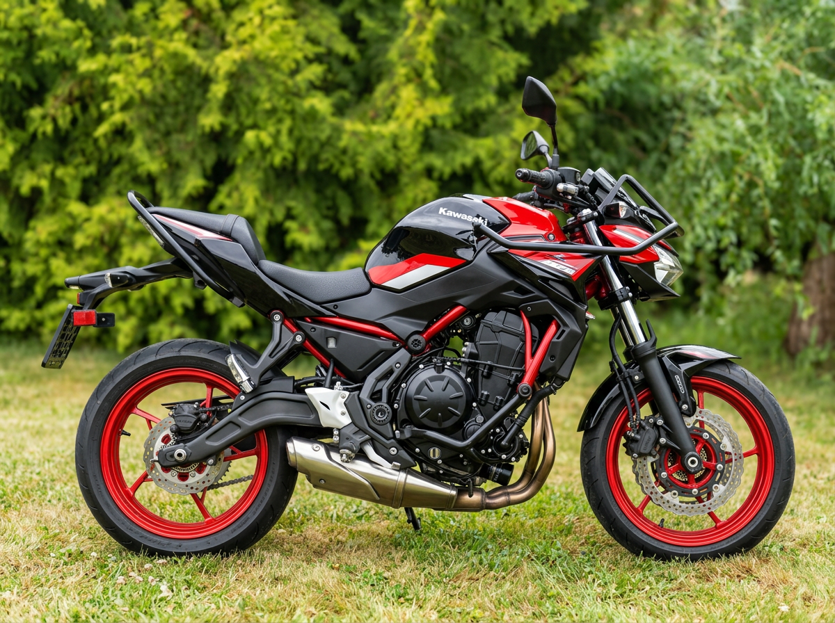 Kawasaki Z650 — výcvik řidičů Skupina A, autoškola Hlaváček Jičín