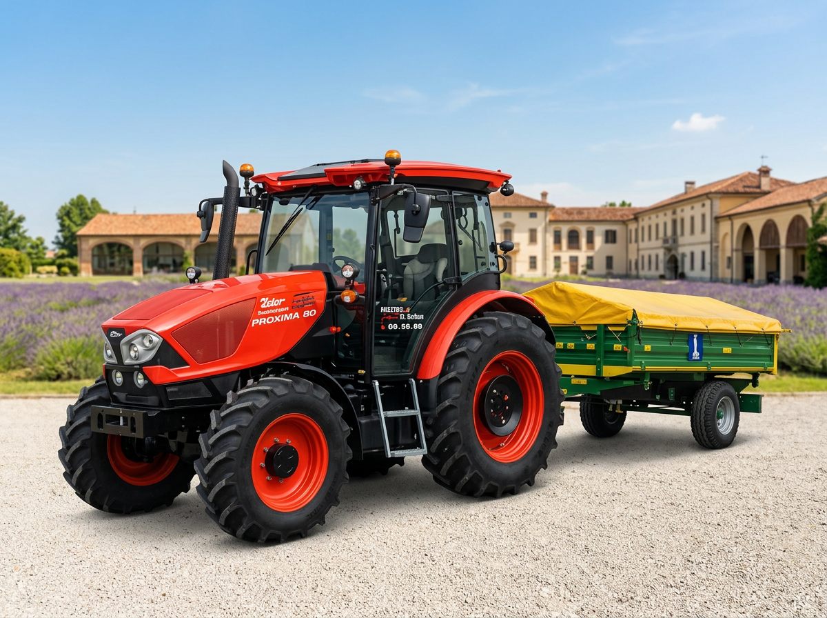 Traktor s vlekem — výcvik řidičů Skupina T, autoškola Hlaváček Jičín